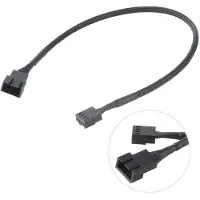 Akasa Verlengkabel PC-ventilator [1x PC-ventilatorstekker 4-polig - 1x PC-ventilatorbus 4-polig] 0.30 m Zwart