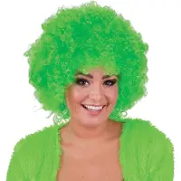 Funny fashion Groene afropruiken - Verkleedpruiken