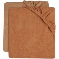 Jollein - Aankleedkussenhoes Badstof 50x70cm - Zachte Hoes Baby Aankleedkussen - Caramel/Biscuit - 2 Stuks