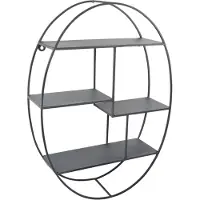 Jax Design Wandrek Wally Ovaal | Jax Design metaal zwart 50x70x15 cm wandrekken | NADUVI