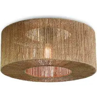 Good&Mojo Plafondlamp Iguazu, dimbaar, crème / amber, Woon-/ Eetkamer, Textiel / Stof / Zijde, plafondlamp