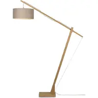 Good&Mojo Bamboe LED Staande Lamp Montblanc | 1X E27 Max 60W | Dark Linen