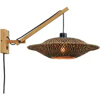 Good&Mojo &Mojo Wandlamp bali bamboe/zwart 55x44x44cm