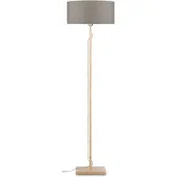 Good&Mojo Bamboe LED Staande Lamp Fuji | 1X E27 Max 60W | Dark Linen