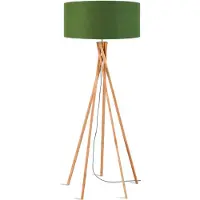 Good&Mojo Bamboe LED Staande Lamp Kilimanjaro | 1X E27 Max 60W | Green Forest
