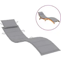 vidaXL Ligbedkussen 186x58x4 cm oxford stof grijs