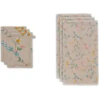 Pip studio Badlaken Les Fleurs Khaki (70 x 140 cm)
