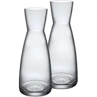 Bormioli Rocco 2x stuks glazen karaffen 1 liter - Karaffen