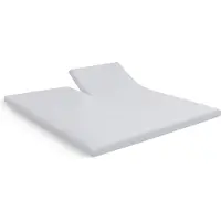 Kayori Split Topper Hoeslaken Shizu Wit (Percal)-180 x 200 cm