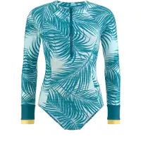 LASCANA Sportbadpak cyaan blauw / lichtblauw / petrol / wit