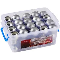 Christmas gifts Kerstballen Zilver - 70 Stuks