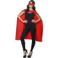 Smiffy Superhero cape met masker rood