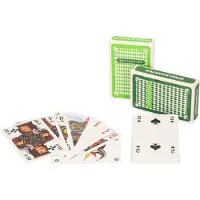 Clown Games Set van 6x speelkaarten lichtgroen en donkergroen - Kaartspellen