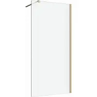 Guido Gusto Inloopdouche 90x200 8mm Nano glas mat goud serie Silvio Melkglas