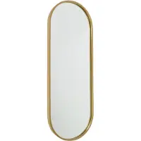 Jax Design Wandspiegel Boston ovaal | Jax Design metaal goudkleurig 80x30x2.5 cm wandspiegels | NADUVI