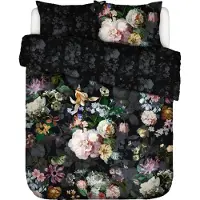 Essenza Dekbedovertrek Fleur Festive Blooming Black Satijn-240 x 200 / 220 cm | Lits-Jumeaux
