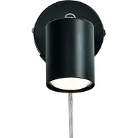 Nordlux Zwarte wandlamp Explore met snoer