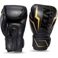 King Kickbokshandschoenen Thor - Leer - Zwart