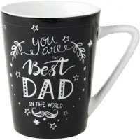 Dutch rose Beker Best Dad Zwart Doos A 4 Zwart-wit zwart-wit aardewerk Dutch