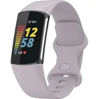 Mobigear Classic Siliconen Bandje voor Fitbit Charge 5 - Paars