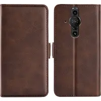 Mobigear Slim Magnet Bookcase voor Sony Xperia Pro-I - Bruin
