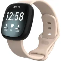 Mobigear Classic Siliconen Bandje voor Fitbit Versa 3 - Roze