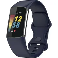 Mobigear Classic Siliconen Bandje voor Fitbit Charge 5 - Blauw
