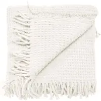 Unique living plaid selien 150x200cm dove white