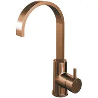 Brauer Edition Wastafelkraan Hoog Cascade - Hendel 5 - Geborsteld Koper PVD - Zonder Waste - Messing - Kranen, Wastafelkranen, Opbouw Wastafelkranen