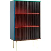 HAY Kast Colour Cabinet W. Glass Doors Tall Multi