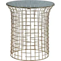 WOMO-DESIGN Bijzettafel Ijza | metaal goudkleurig 40x40x45 cm bijzettafels | NADUVI