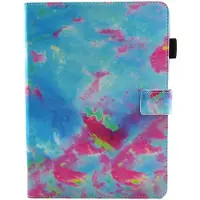 Mobigear Marble Bookcase voor Apple iPad 5 (2017) - Blauw / Roze