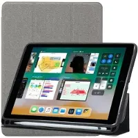 Mobigear Tri-Fold Bookcase voor Apple iPad 6 (2018) - Grijs