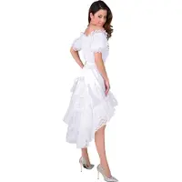 Coppens Luxe satijn rok met kant wit - 100% Polyester - Basics carnavalskleding | Maat Xs-s