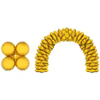 Funny fashion Folieballon goud rond voor boog 10 stuks (goud)