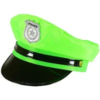 Widmann Politie pet neon groen | Neon policepet (neon groen)