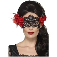 Smiffys Day of the dead luxe kanten oogmasker