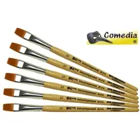 Comedia Schmink penseel plat 12,0mm (bruin)