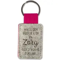 Miko Sleutelhanger - Zorg | Vilt (grijs / pink)