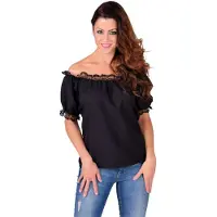 Coppens Bloes schouder vrij zwart - 100% polyester - Halloween kostuums | Maat Xs-s |