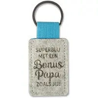 Miko Sleutelhanger - Bonus Papa | Vilt (grijs / blauw)