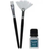 Superstar Glitterset borstel en lijm glittertattoo's | 3 stuks | superstar (naturel)