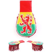 Scheepers Schouder epaulette Vastelaovend wapen (rood, geel en groen)