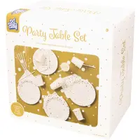 Paper Dreams Party table set - goud/wit wit Papier Serviesset