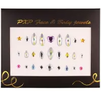 Partyxplosion Gezichts steentjes multi stone luxe