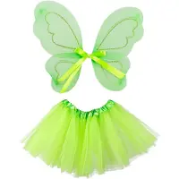 Boland Bosfee verkleedset | tutu en vleugelset (groen)