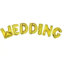 Funny fashion Ballon set Wedding 38cm met lint Goud (goud)