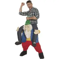 Boland Gedragen funny kabouter kostuum (rood, geel, blauw en wit)