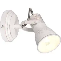 BES LED LED Wandspot - Wandverlichting - Trion Sanita - E14 Fitting - 1-lichts - Rond - Antiek Wit - Aluminium