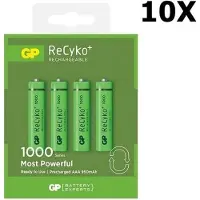GP Aaa 1000mah Oplaadbare Batterij - 10 Blisters (40 Batterijen)